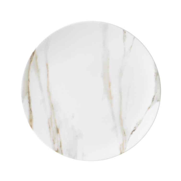 Modern Marble Pattern Porcelain Salad Plate 8"