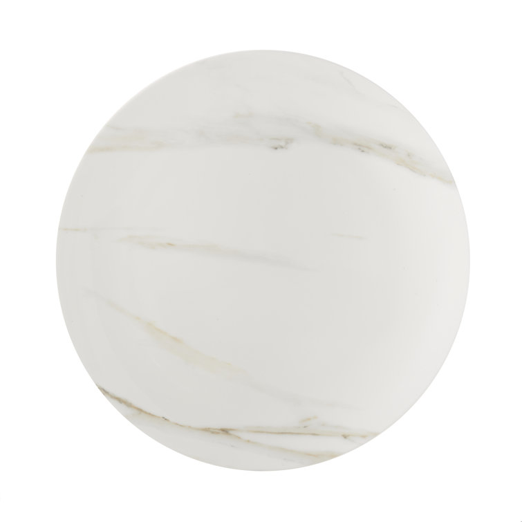 Abstract Marble Print Round Porcelain Dinner Plate