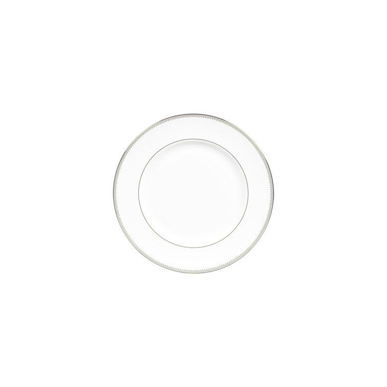 Grosgrain White Porcelain Bread and Butter Plate