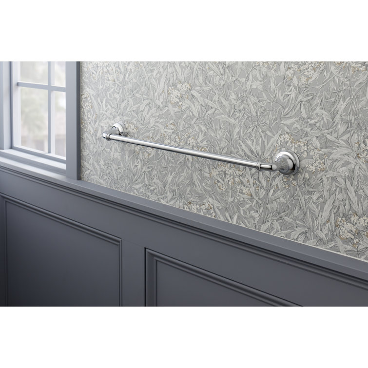 Polished Chrome 24" Wall Mounted Towel Bar