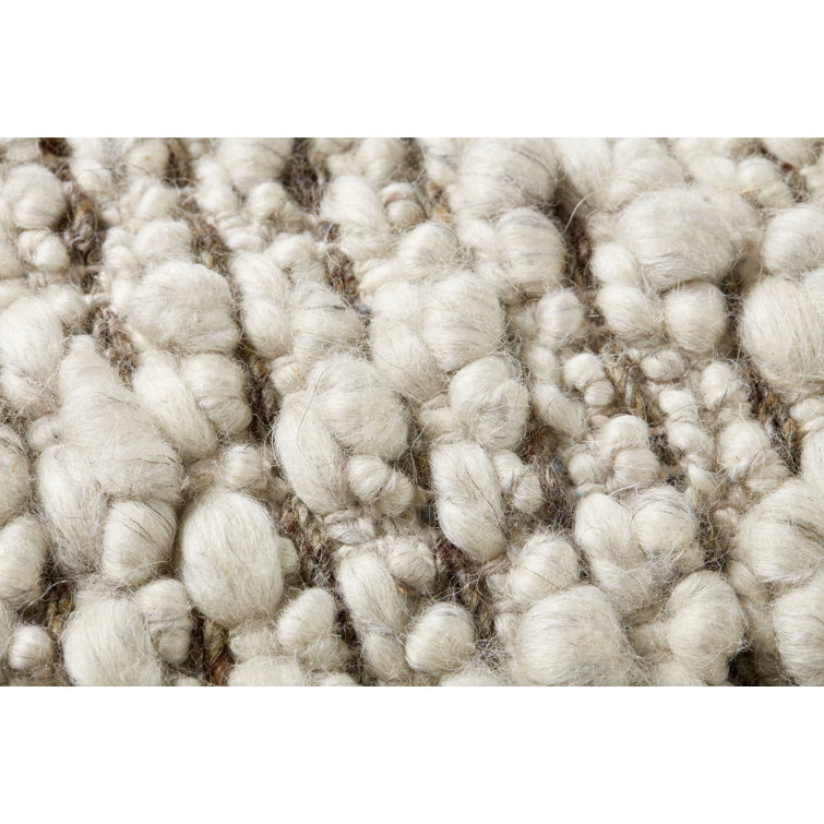 Vivienne Dove and Smoke Textured Wool Cotton Pillow