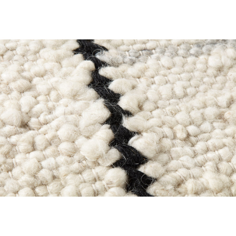 Cloudlike Cozy Moroccan-Inspired Ivory & Black Accent Pillow
