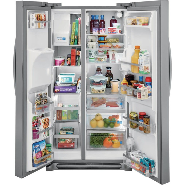 36" Stainless Steel Side-by-Side Refrigerator with Ice Maker