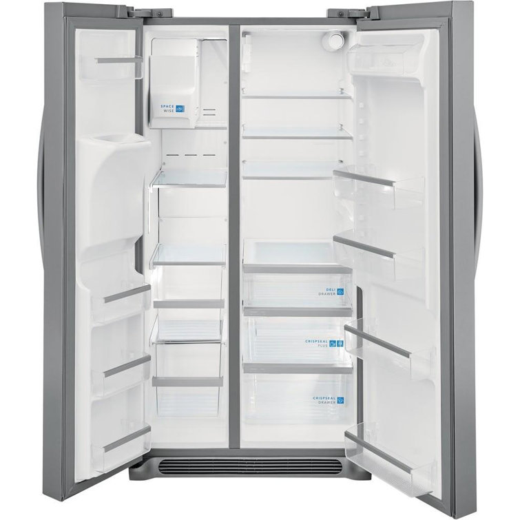 36" Stainless Steel Side-by-Side Refrigerator with Ice Maker