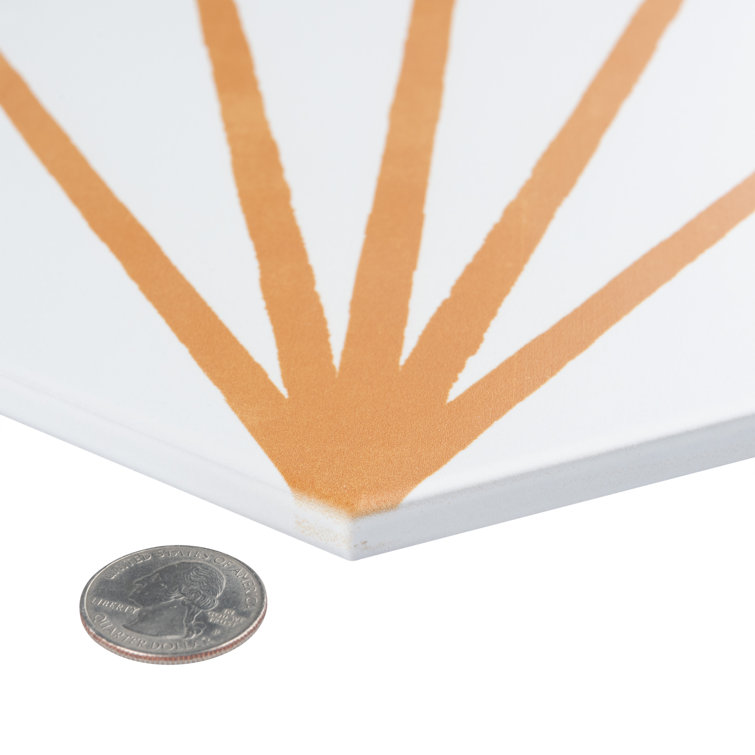 Horizon Dawn Hexagon Matte Ceramic Wall and Floor Tile