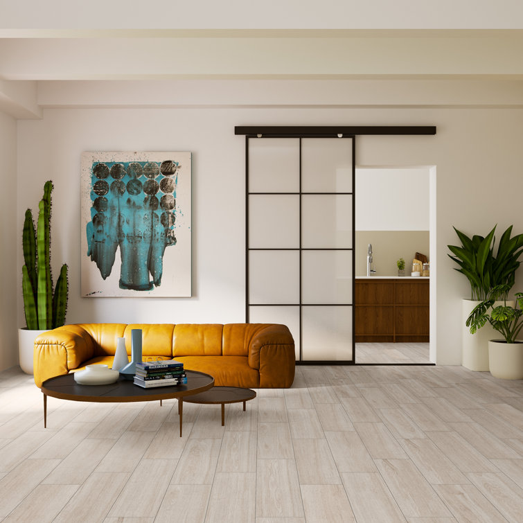 Nature Beige Large Matte Porcelain Wood Look Tile