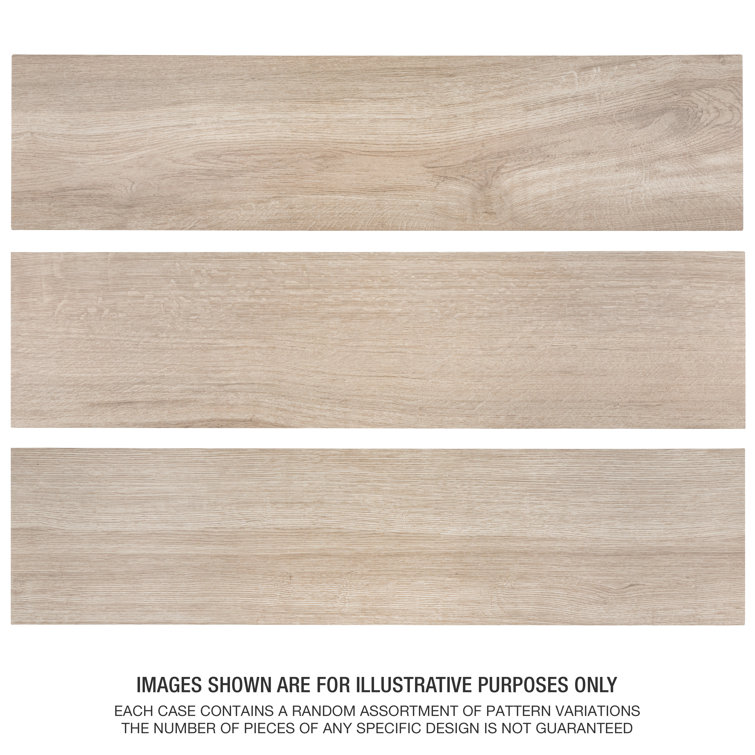 Nature Beige Large Matte Porcelain Wood Look Tile