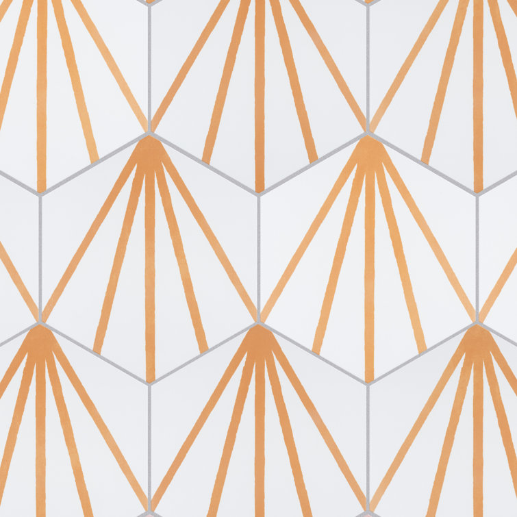 Horizon Dawn Hexagon Matte Ceramic Wall and Floor Tile