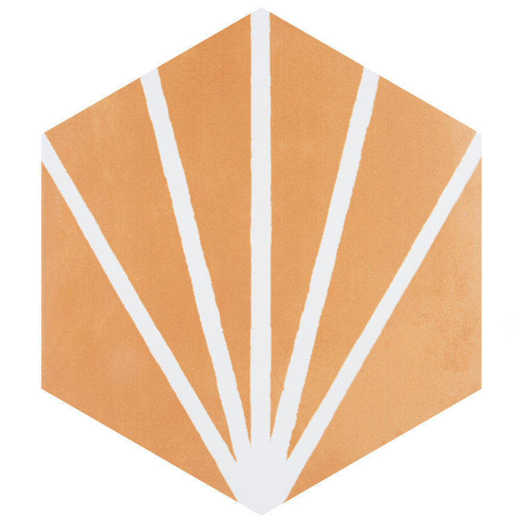 Horizon Dusk Hex 8" x 9" Matte Yellow Ceramic Tile