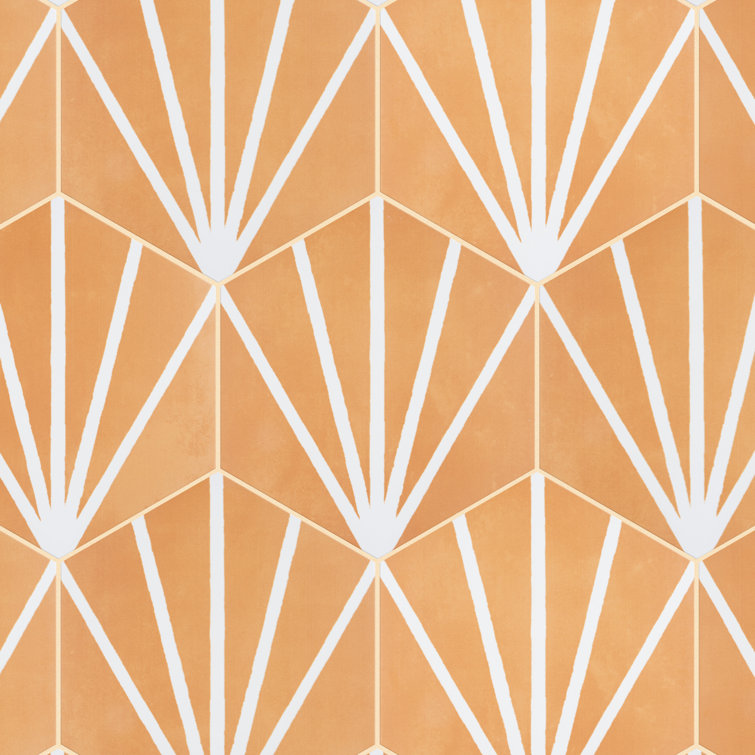 Horizon Dusk Hex 8" x 9" Matte Yellow Ceramic Tile