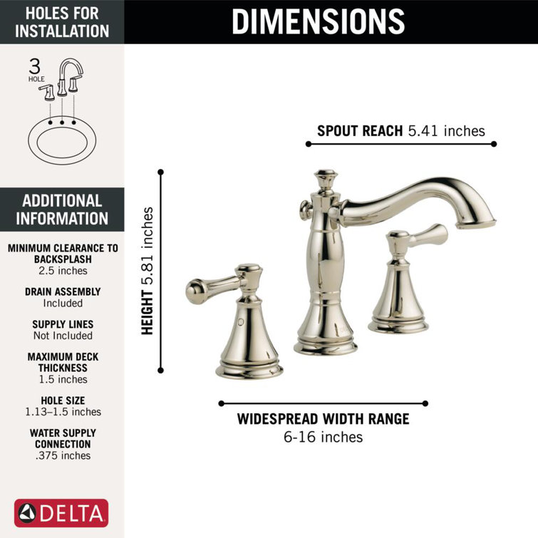 Elegant Widespread 2-Handle Stainless Steel Bathroom Faucet