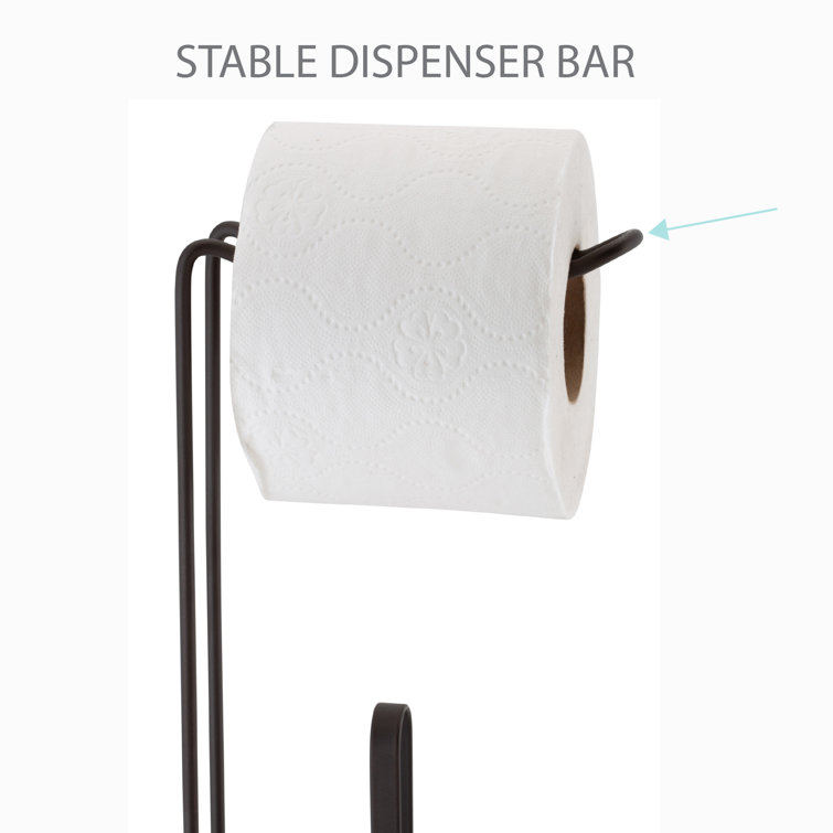 Bronze Freestanding Toilet Paper Holder with Reserve