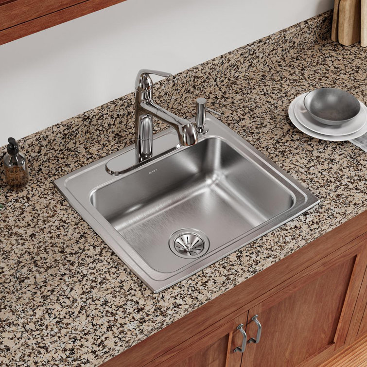 Elkay 22" Stainless Steel Single Bowl Drop-In Kitchen Sink