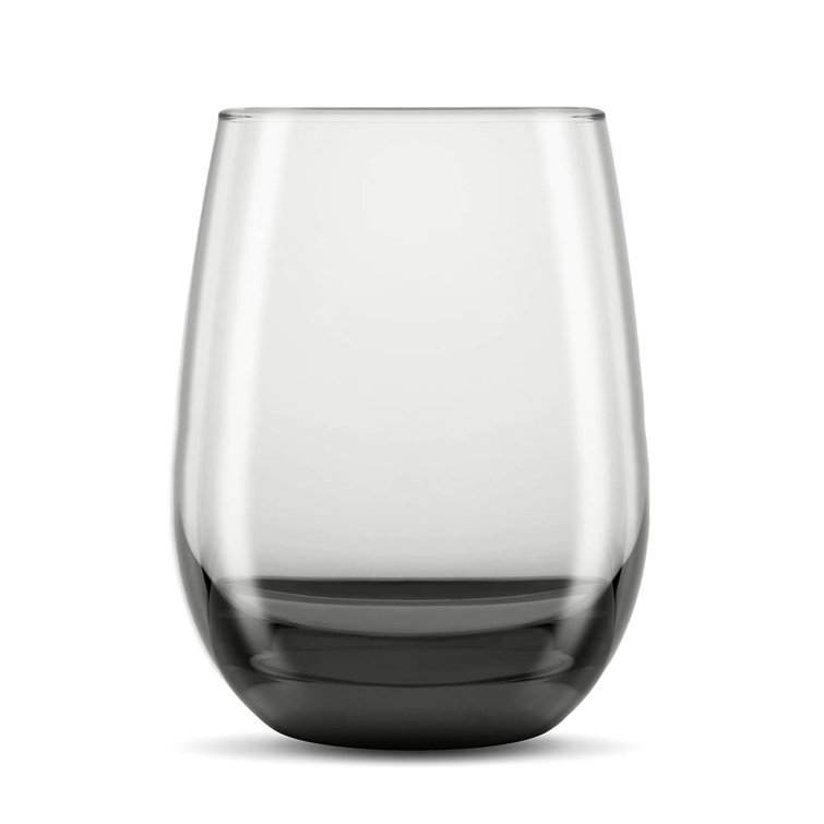 Libbey Classic Smoke Stemless Wine Glasses, Set of 6