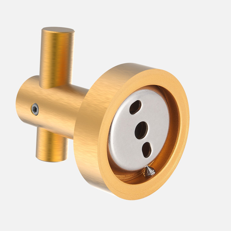 Brushed Gold Aluminum J-Hook Wall Mounted Robe/Towel Hook Set
