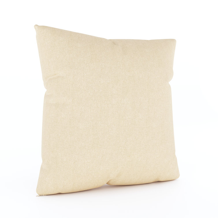 24" Beige Sunbrella Square Outdoor Throw Pillow