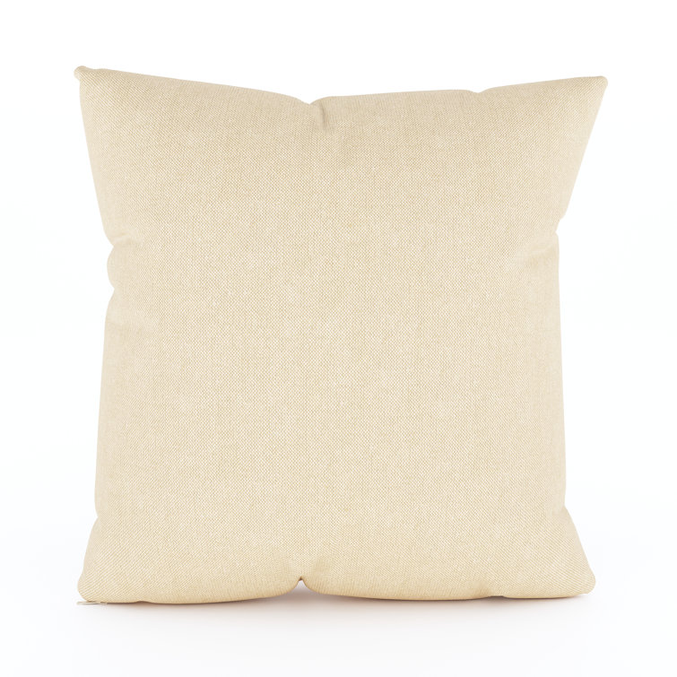 24" Beige Sunbrella Square Outdoor Throw Pillow