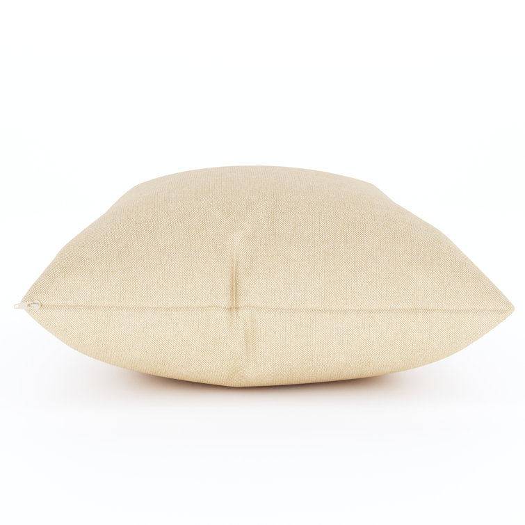24" Beige Sunbrella Square Outdoor Throw Pillow