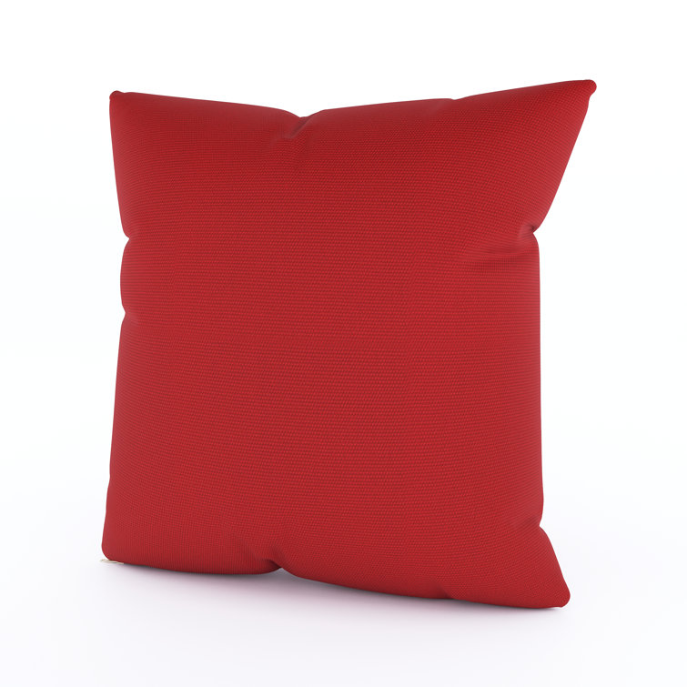 24" Red Sunbrella Square Outdoor Throw Pillow