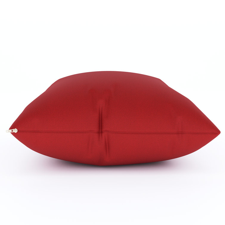 24" Red Sunbrella Square Outdoor Throw Pillow
