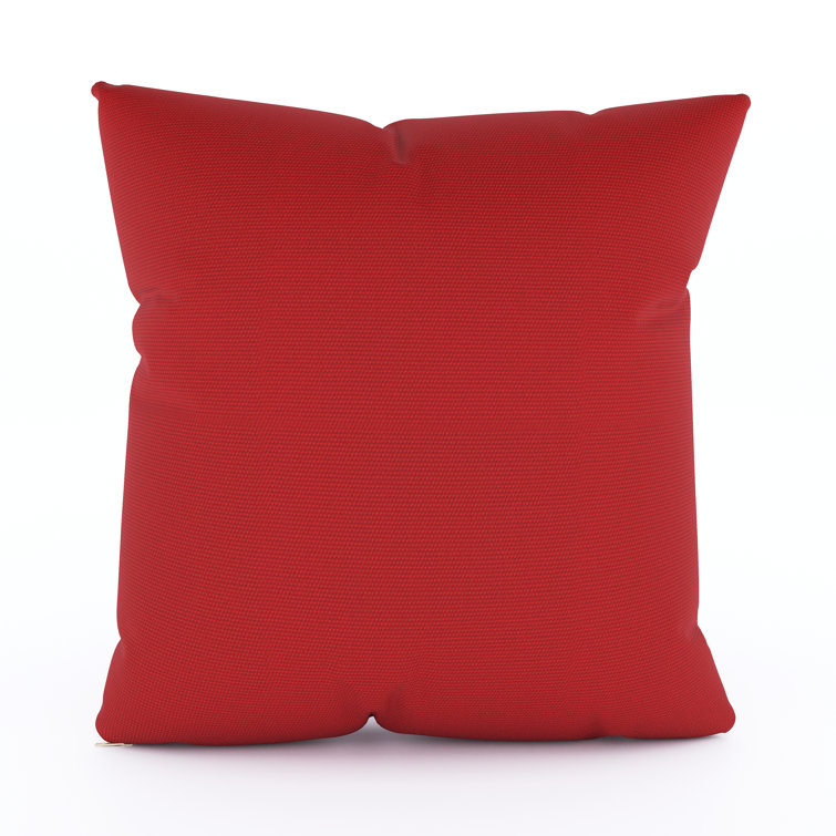 24" Red Sunbrella Square Outdoor Throw Pillow