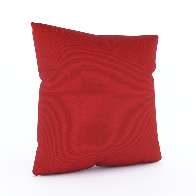 24" Red Sunbrella Square Outdoor Throw Pillow