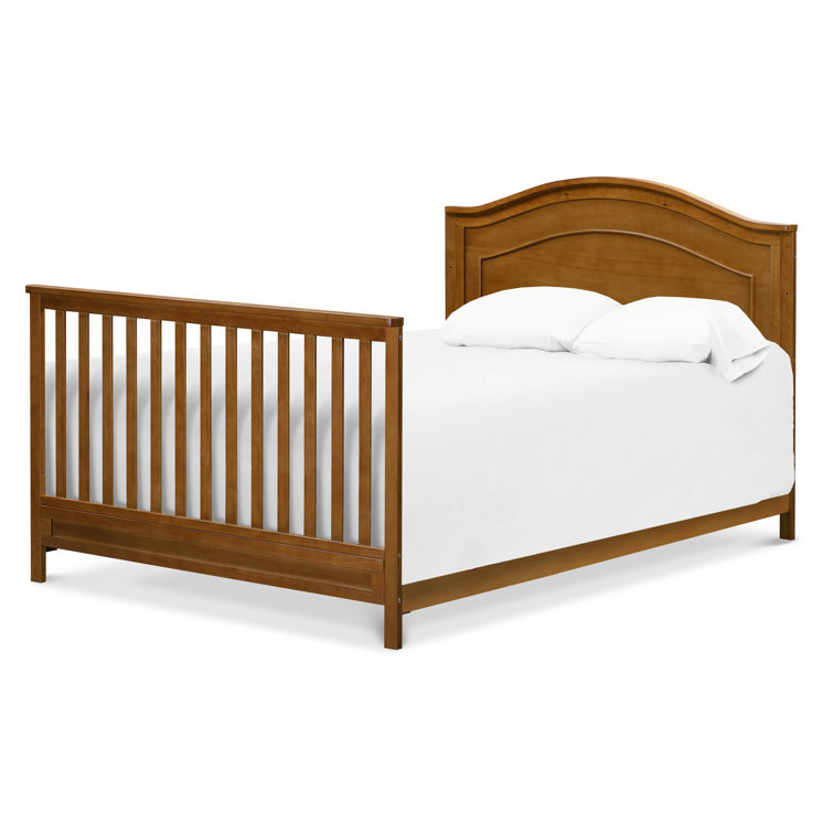 Chestnut Solid Wood 4-in-1 Convertible Crib with Adjustable Heights