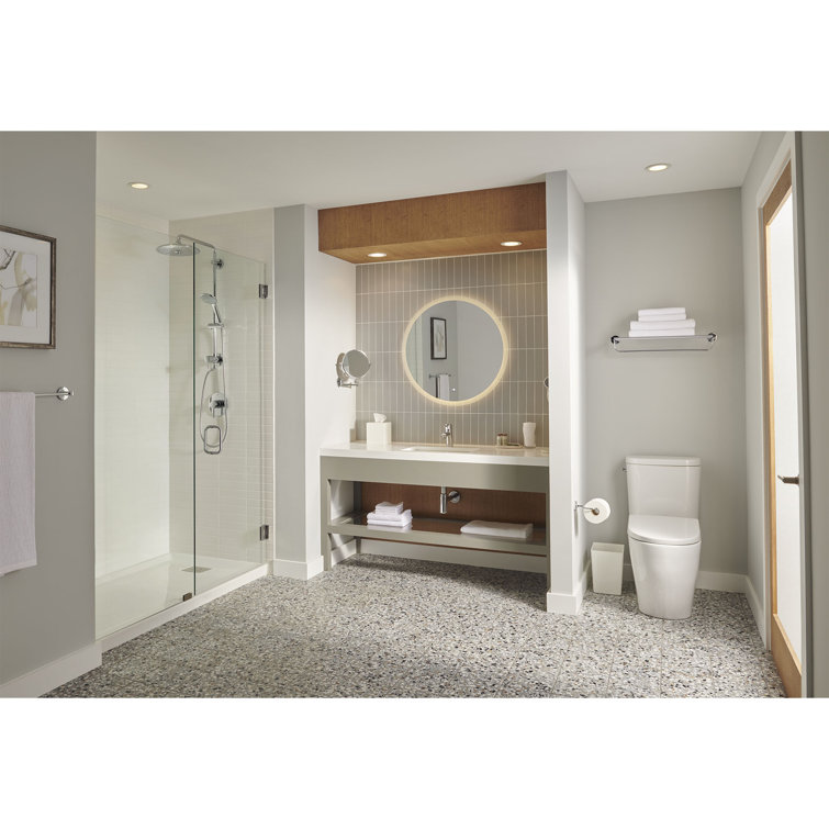 Chrome Dual-Head Adjustable Height Shower System
