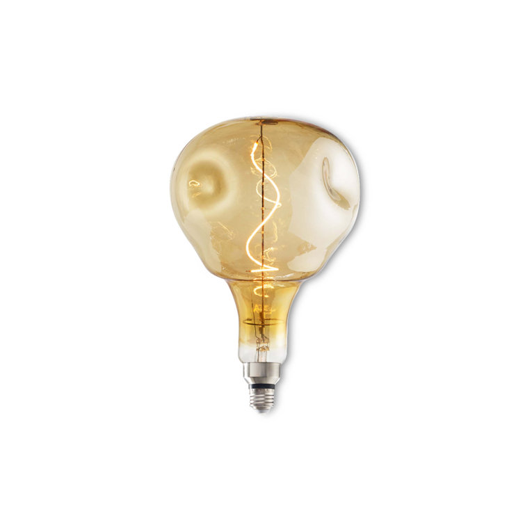 Oversized Amber Glass LED Edison Bulb, 60 Watt Equivalent