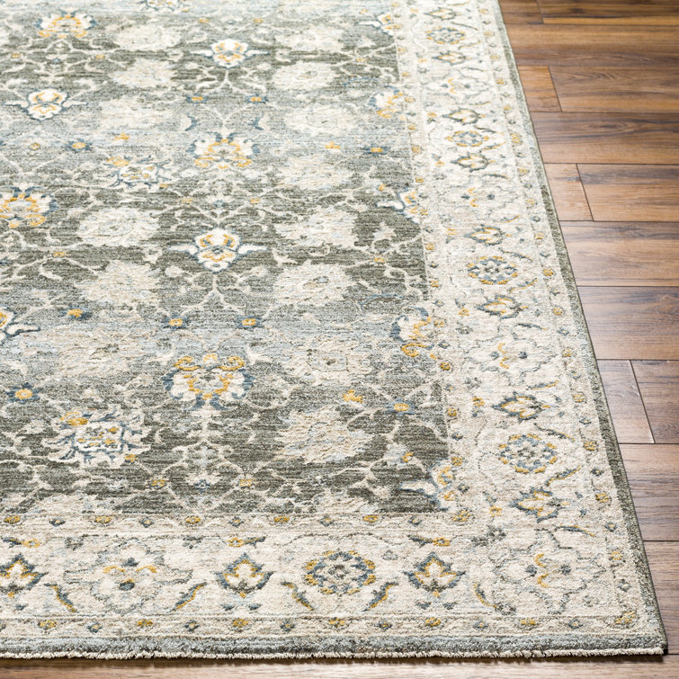 Gray and Beige Oriental Flatweave Synthetic Runner Rug