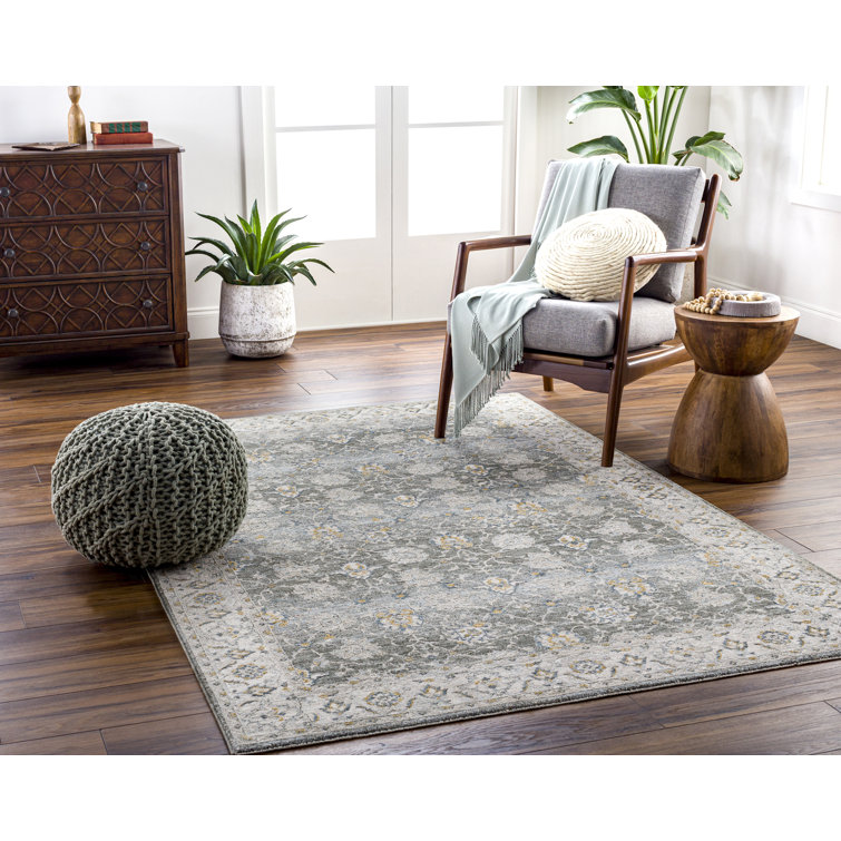 Gray and Beige Oriental Flatweave Synthetic Runner Rug