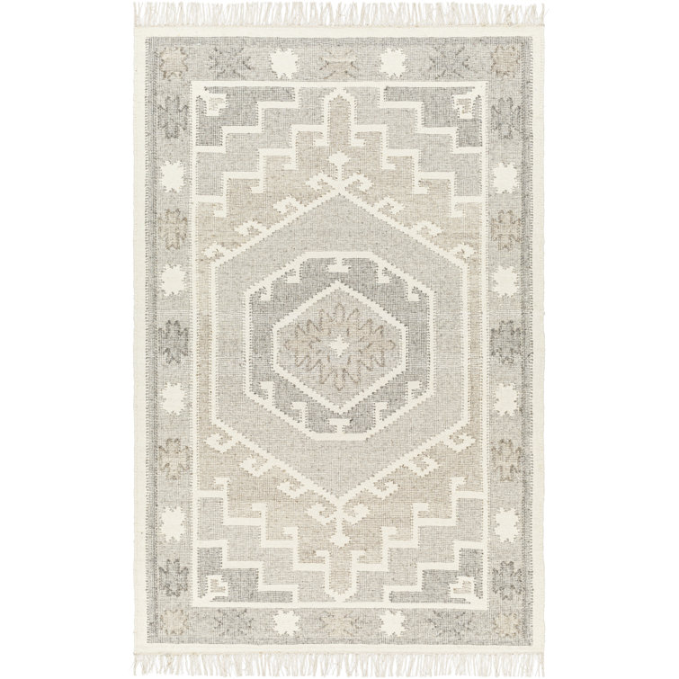 Valerie Hand-Woven Gray Wool 9' x 12' Easy-Care Area Rug