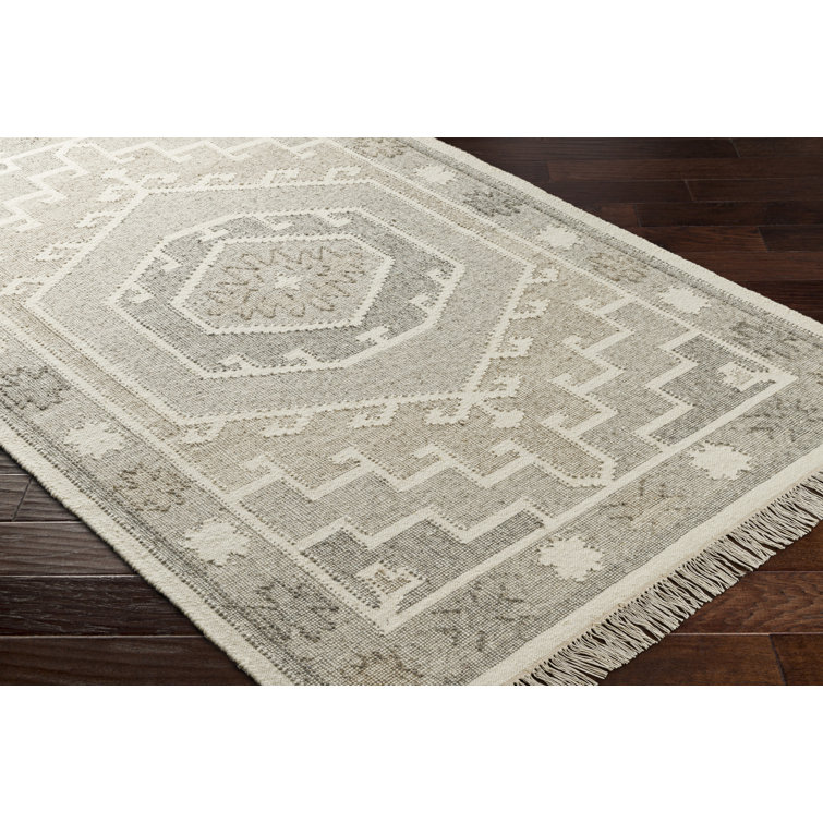 Valerie Hand-Woven Gray Wool 9' x 12' Easy-Care Area Rug