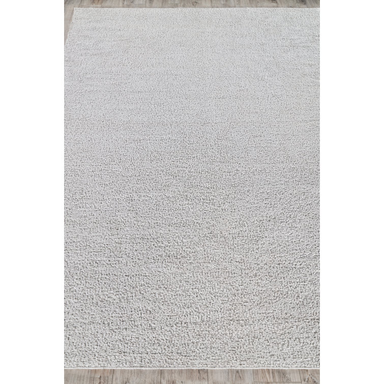 Handmade Ivory Synthetic Rectangular Area Rug 2' x 3'