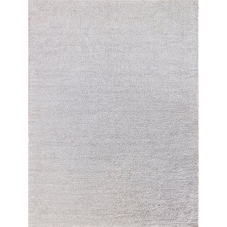 Handmade Ivory Synthetic Rectangular Area Rug 2' x 3'
