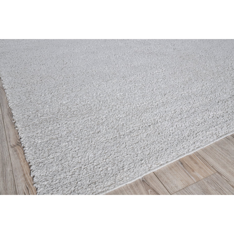 Handmade Ivory Synthetic Rectangular Area Rug 2' x 3'