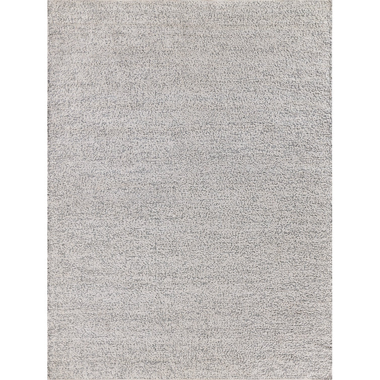 Handmade Morello Synthetic Area Rug in Dark Gray & Ivory, 3' x 5'