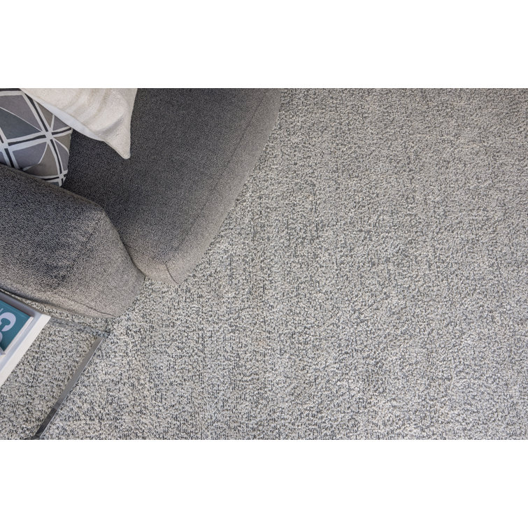 Handmade Morello Synthetic Area Rug in Dark Gray & Ivory, 3' x 5'