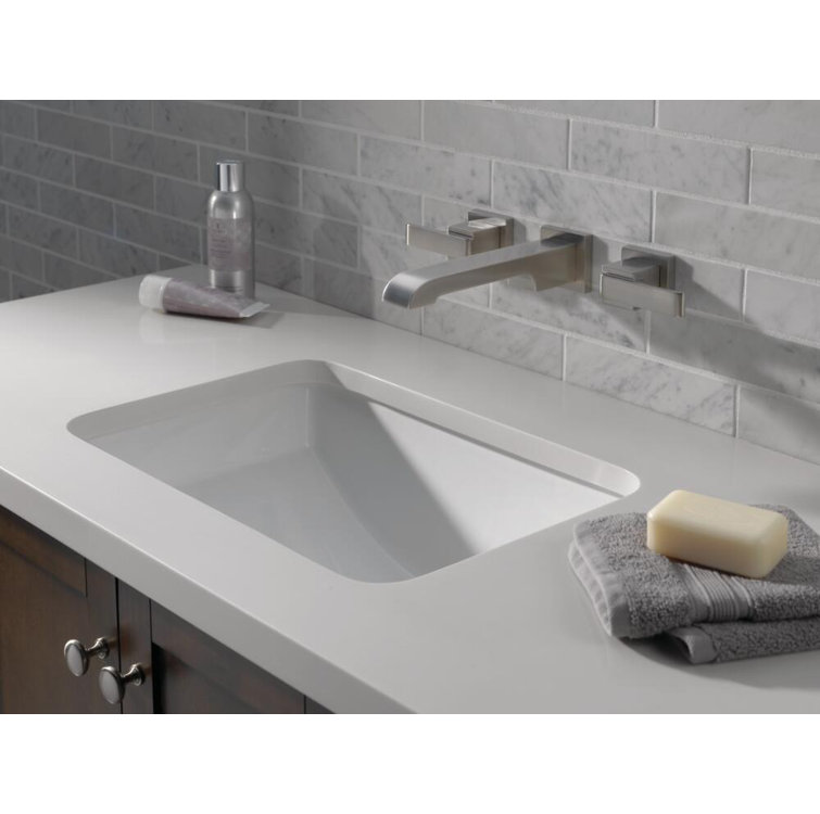 Stainless Steel Wall Mounted Widespread Bathroom Faucet
