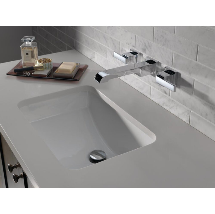 Elegant 13 3/4" Chrome Brass Wall-Mounted Modern Bathroom Faucet