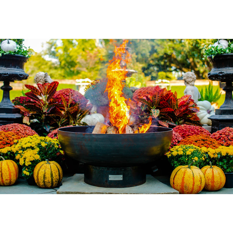 Harrogate Round Black Steel Wood Burning Fire Pit