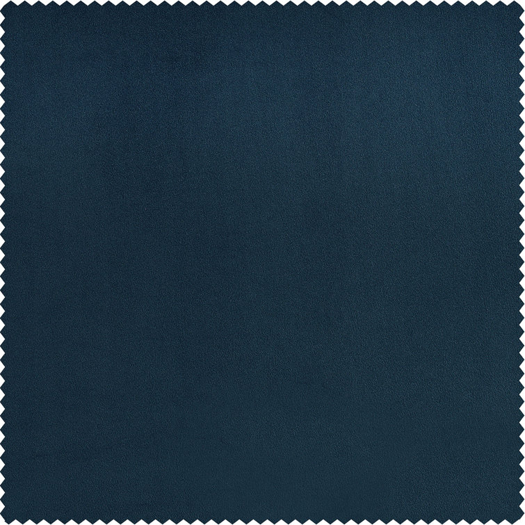 Varsity Blue Velvet Blackout Curtain Panel for Windows and Doors