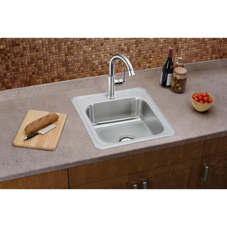 Celebrity 17" x 21" Stainless Steel Drop-In Kitchen Sink
