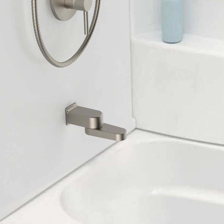 Brushed Nickel Fold Away Diverter Tub Spout