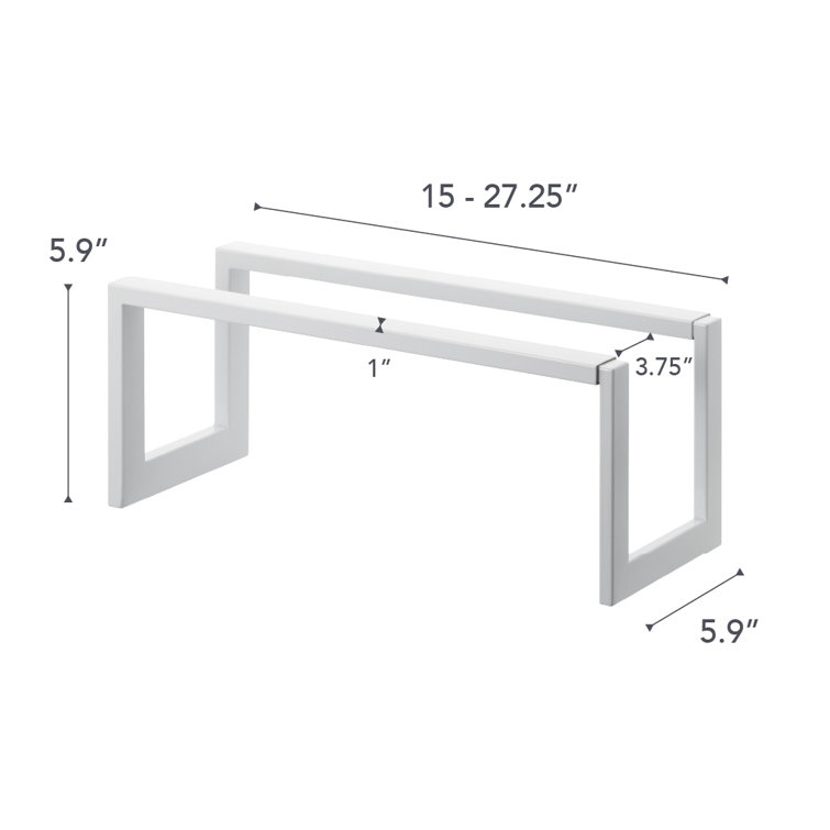 White Adjustable Stackable Metal Shoe Rack