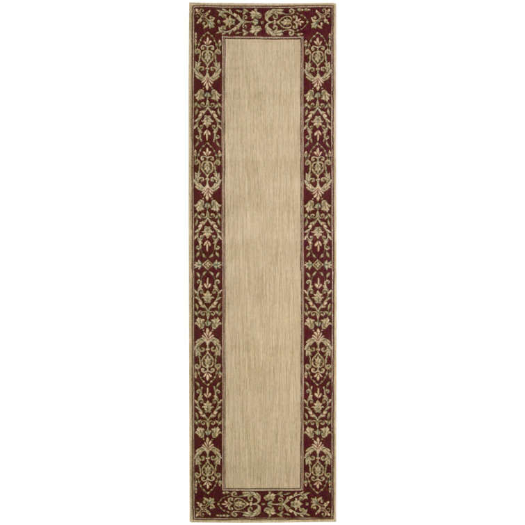 Beige Handmade Wool Octagon Area Rug