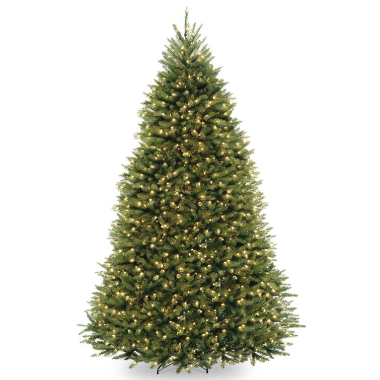 9' Green Fir Artificial Christmas Tree with Clear Lights and Stand