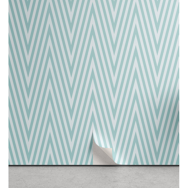Pale Blue Geometric Self-Adhesive PVC Wallpaper Roll