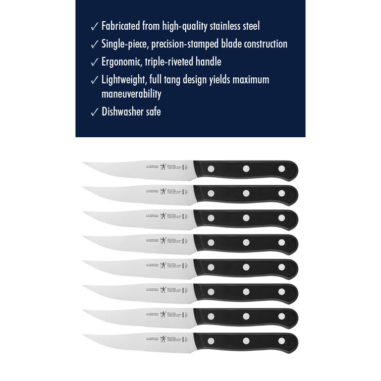 HENCKELS HENCKELS Solution Steak Knife Black, Stainless Steel (Set of 8)