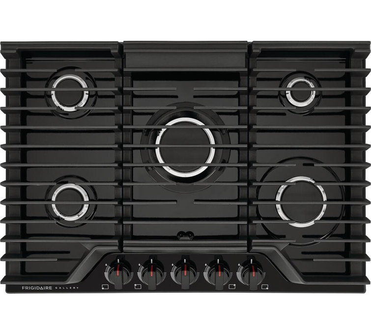 Frigidaire Black 30" 5-Burner Propane Gas Cooktop with LED Knobs